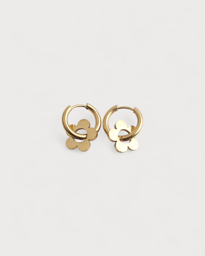 Beautiful Flower - Earrings - Stainless Steel