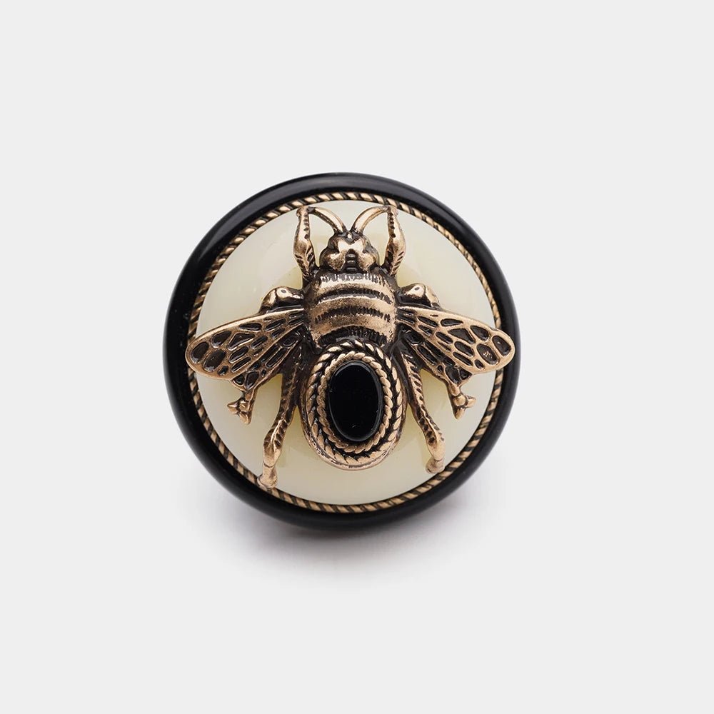 BeeQueen Vintage Natural Agate Ring
