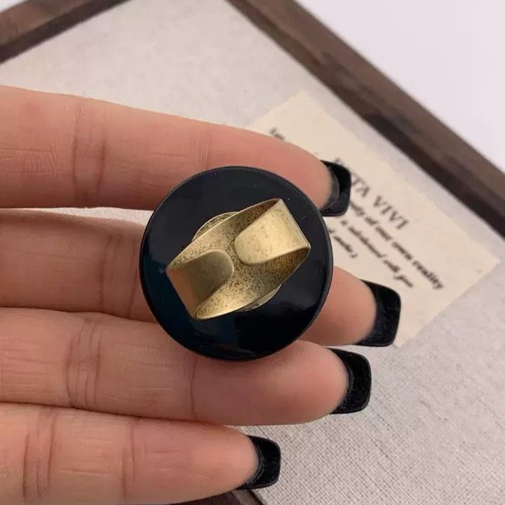 BeeQueen Vintage Natural Agate Ring