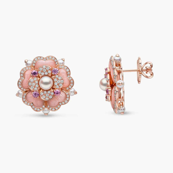 Blush Bloom Pearl Earrings