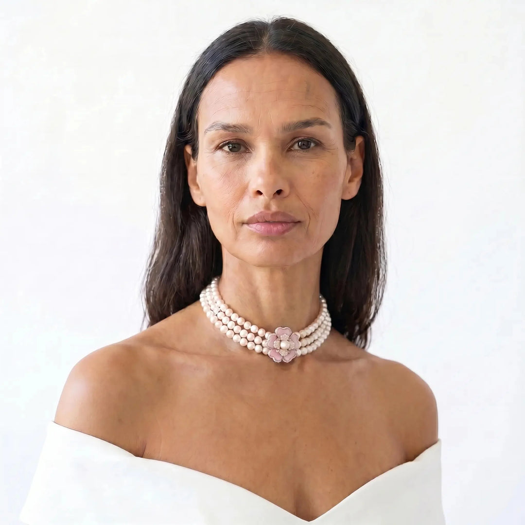 Blush Bloom Pearl Necklace