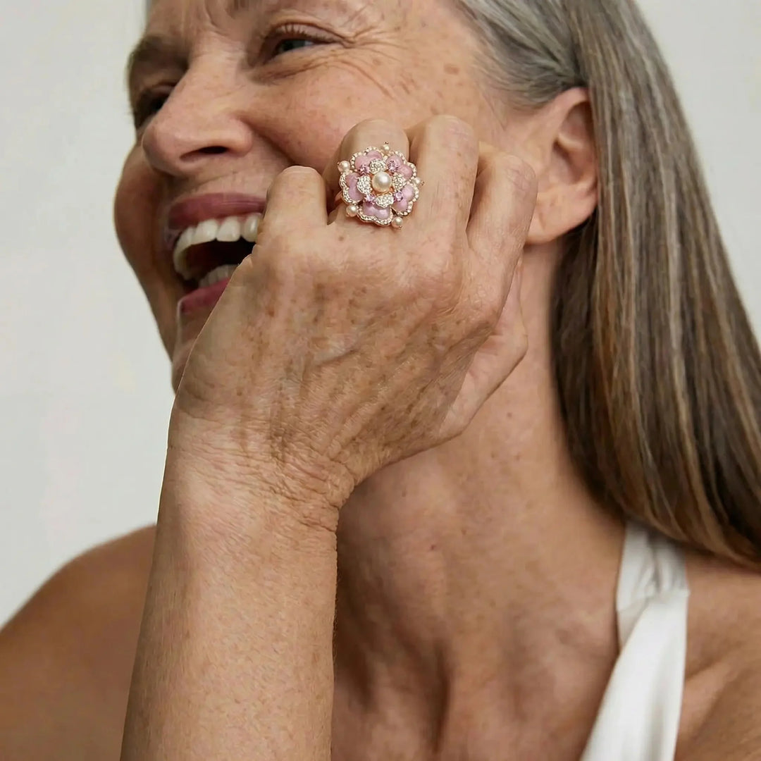 Blush Bloom Pearl Ring