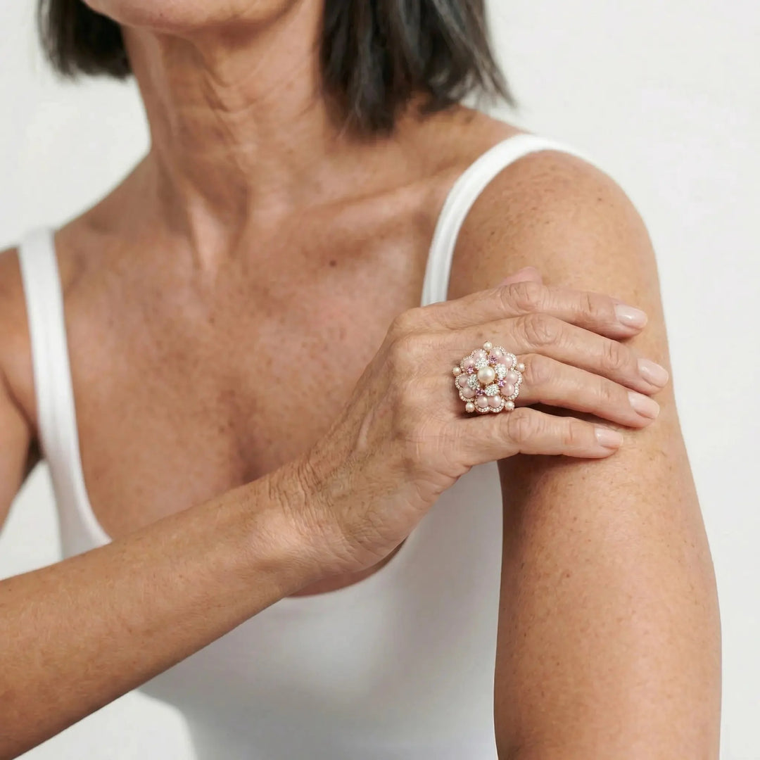 Blush Bloom Pearl Ring