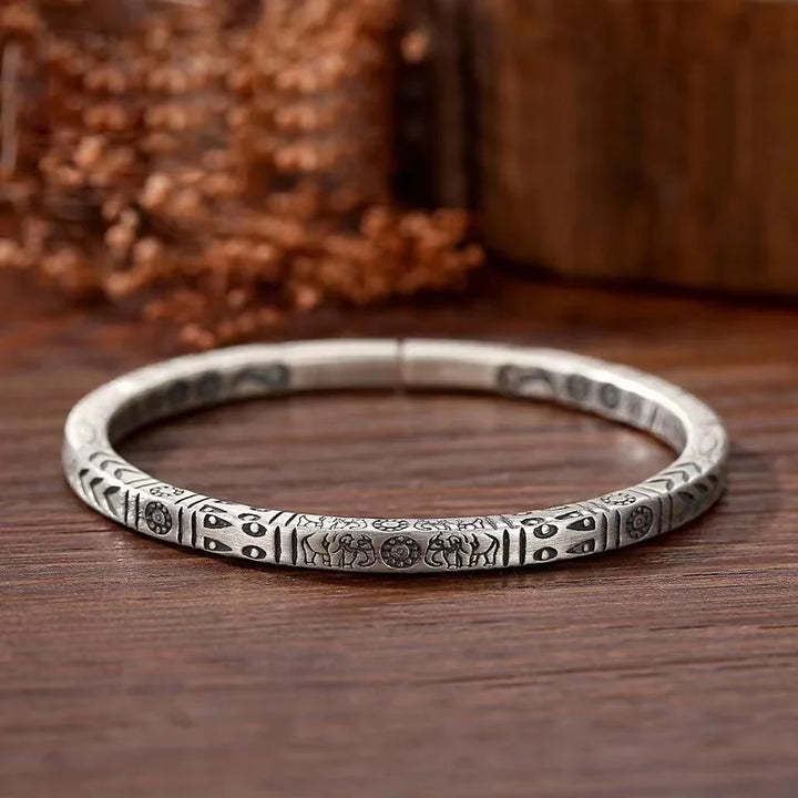 Silver Bracelet Vintage Solid Couple Hand Chain