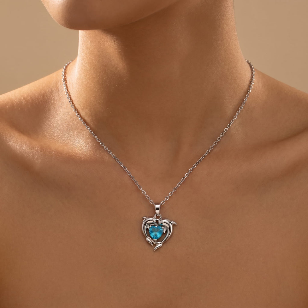 Ocean Hearts Dolphin Necklace