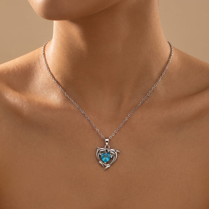 Ocean Hearts Dolphin Necklace