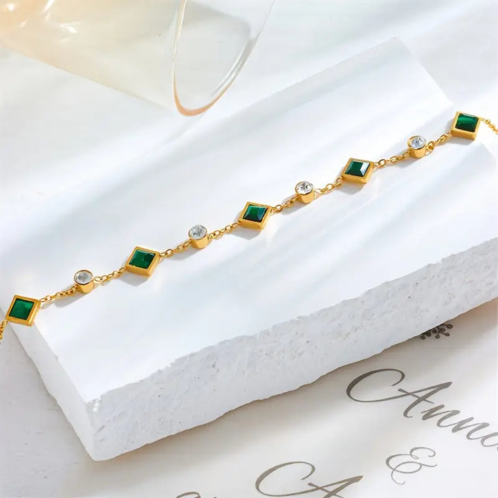 Alwine | Bracelet | Emerald