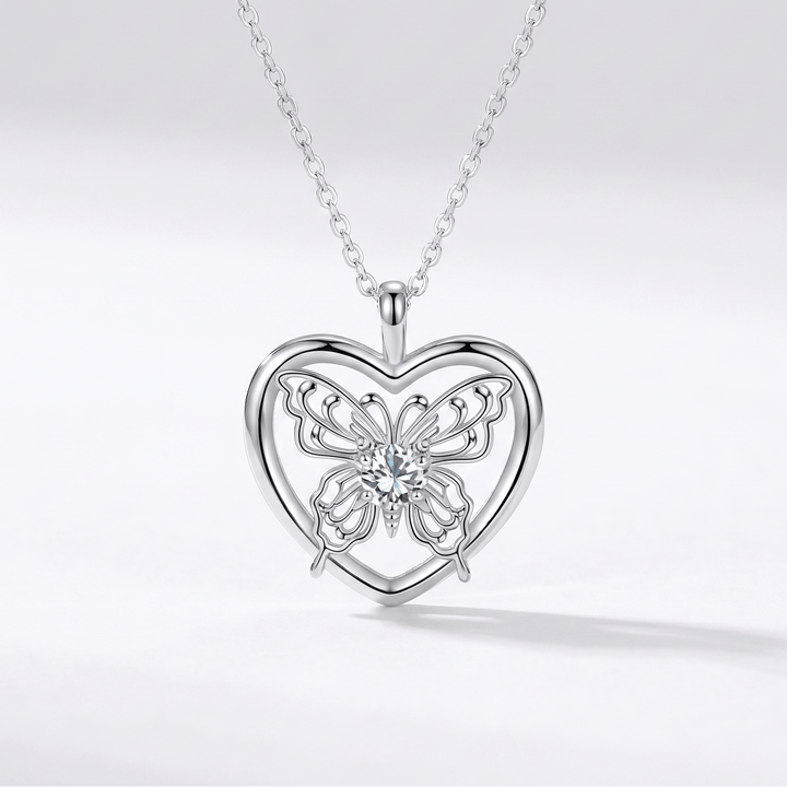 Heart Butterfly Necklace