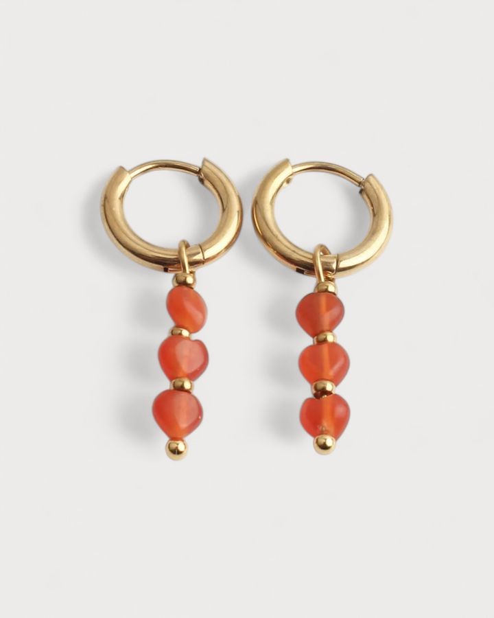 Mon Cheri - Earrings - Natural Stone - Stainless Steel