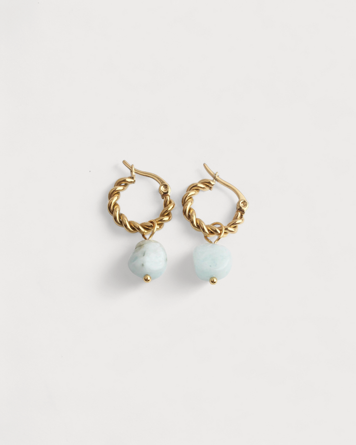 Louane - Earrings - Natural Stone - Stainless Steel