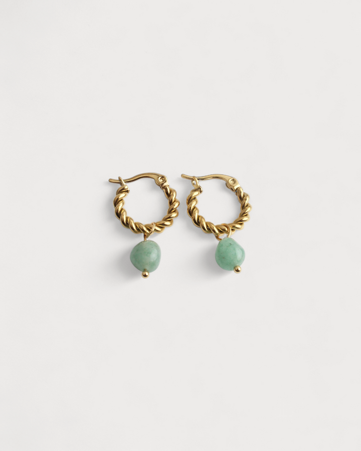 Louane - Earrings - Natural Stone - Stainless Steel