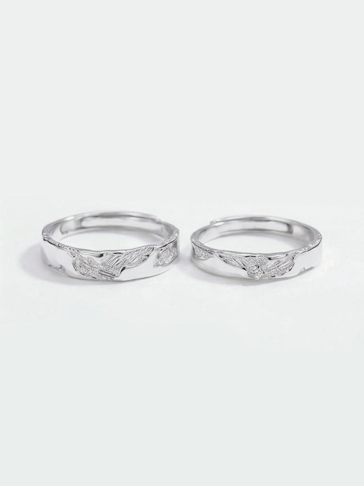 Carved Wing Ring Set