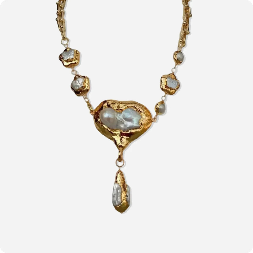 Celestial Ciphers Freshwater Pearl Pendant Necklace