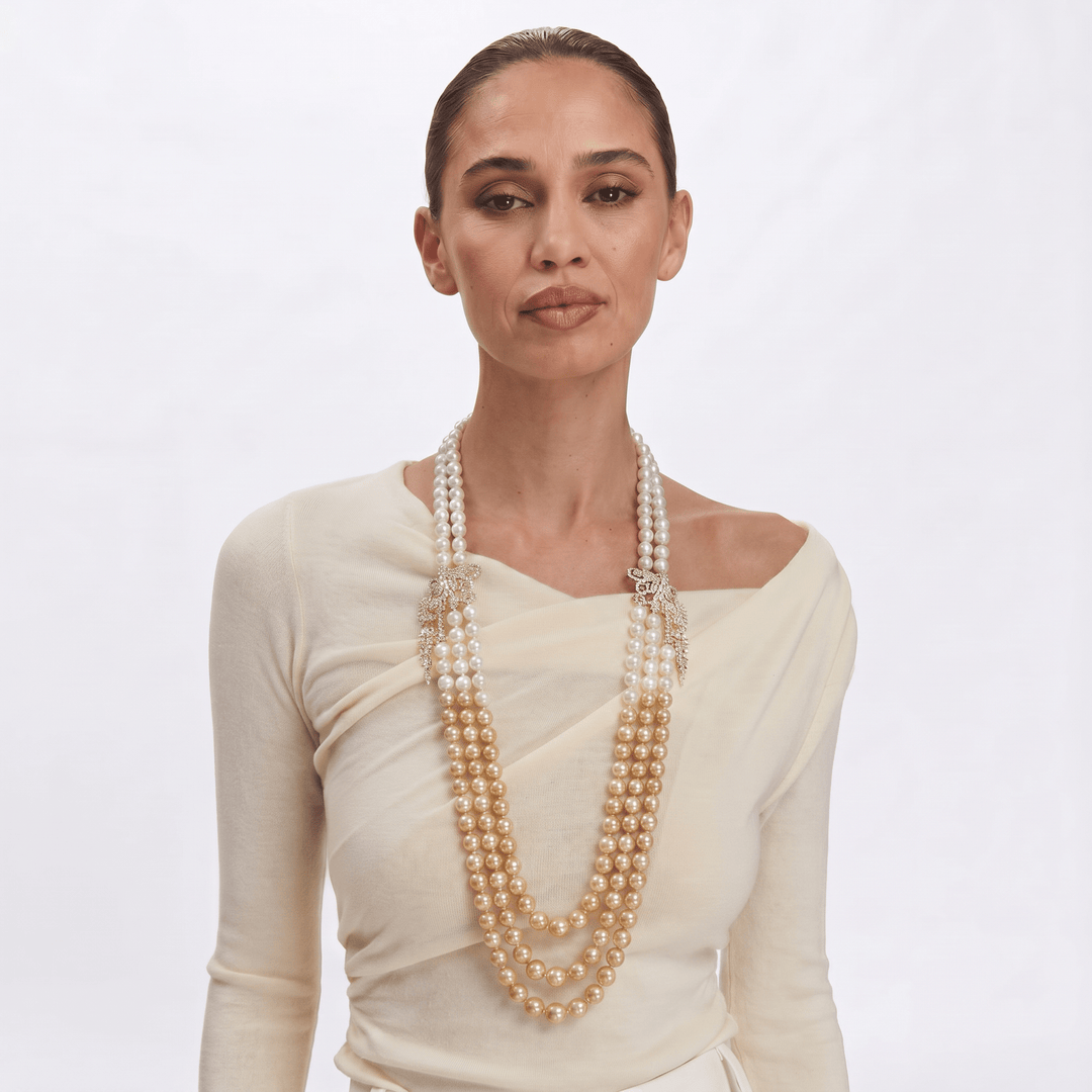 Champagne Gala Pearl Necklace