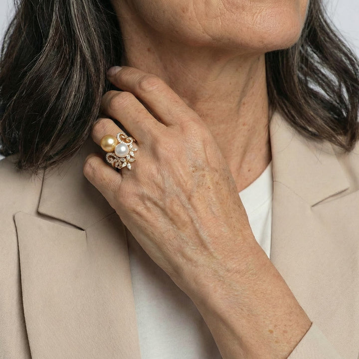Champagne Gala Pearl Ring