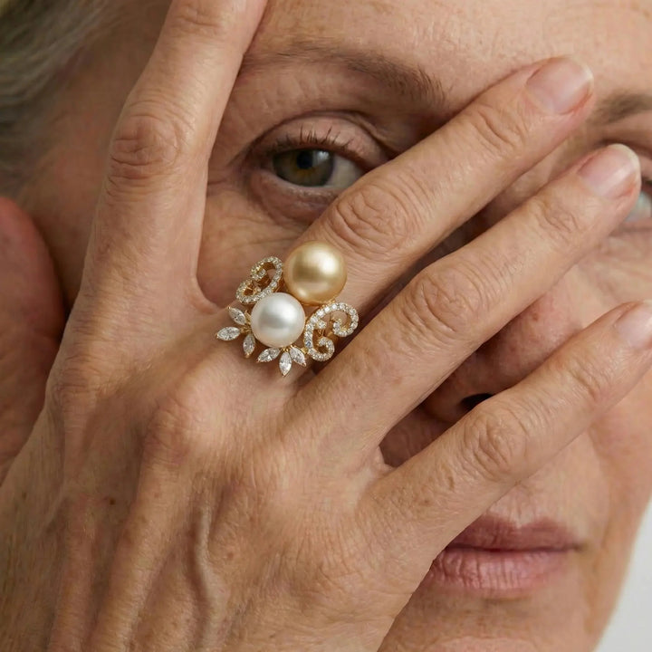 Champagne Gala Pearl Ring