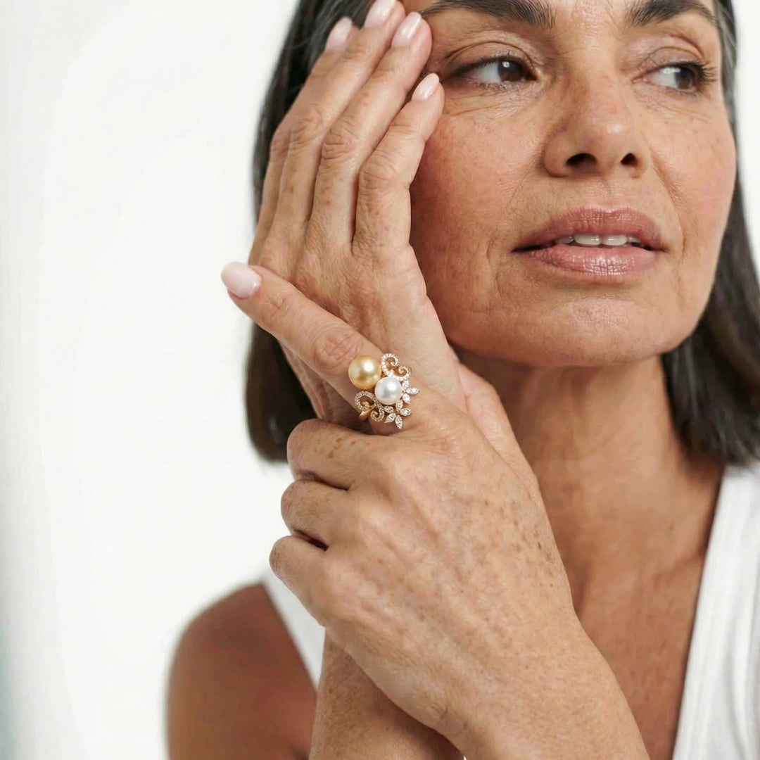 Champagne Gala Pearl Ring