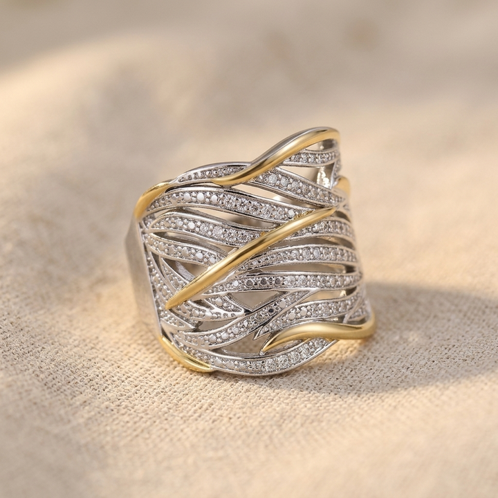 Elegant Multilayer Twisted Ring
