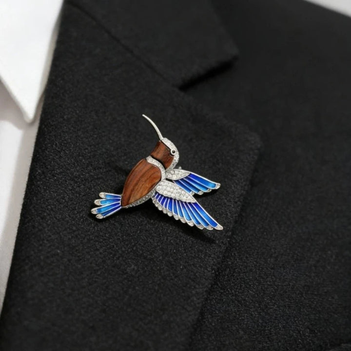 Cobalt Flight Brooch