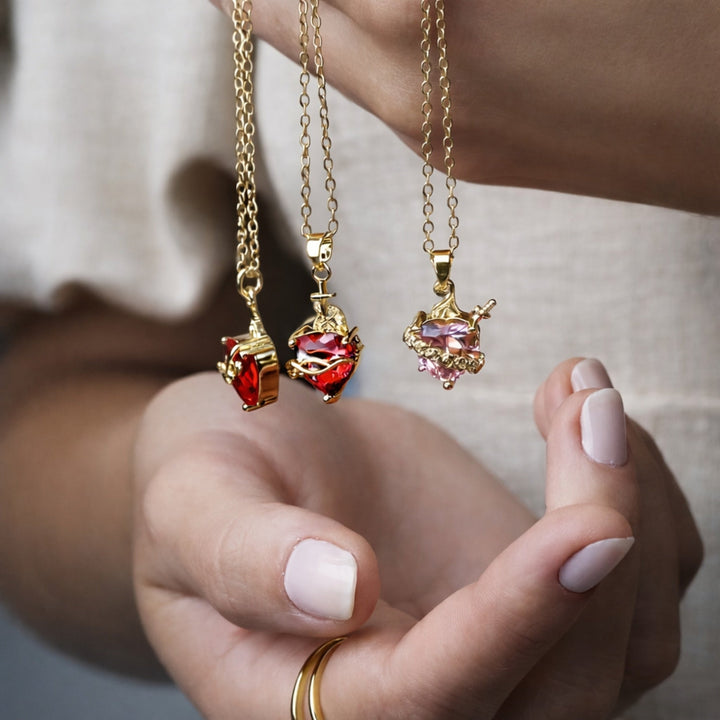 Set of Necklaces of the Sacred Heart of Jesus and the Immaculate Heart of Mary