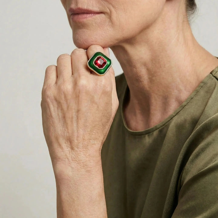 Crimson Noel Elegance Ring