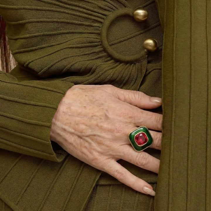 Crimson Noel Elegance Ring