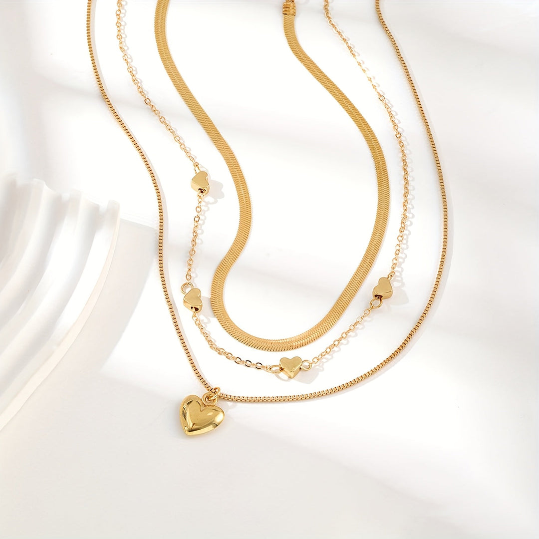 Timeless Triple-Layer Heart Necklace