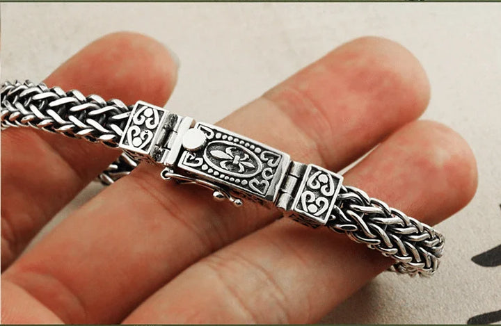 Silver men's vintage personality bracelet
