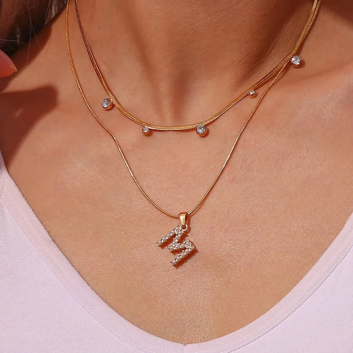 Dainty Diamond Herringbone Choker Necklace