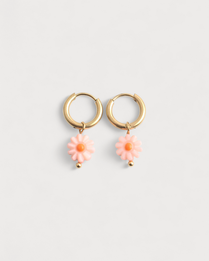 Daisy Flower - Earrings - Stainless Steel