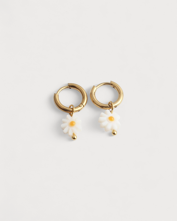 Daisy Flower - Earrings - Stainless Steel