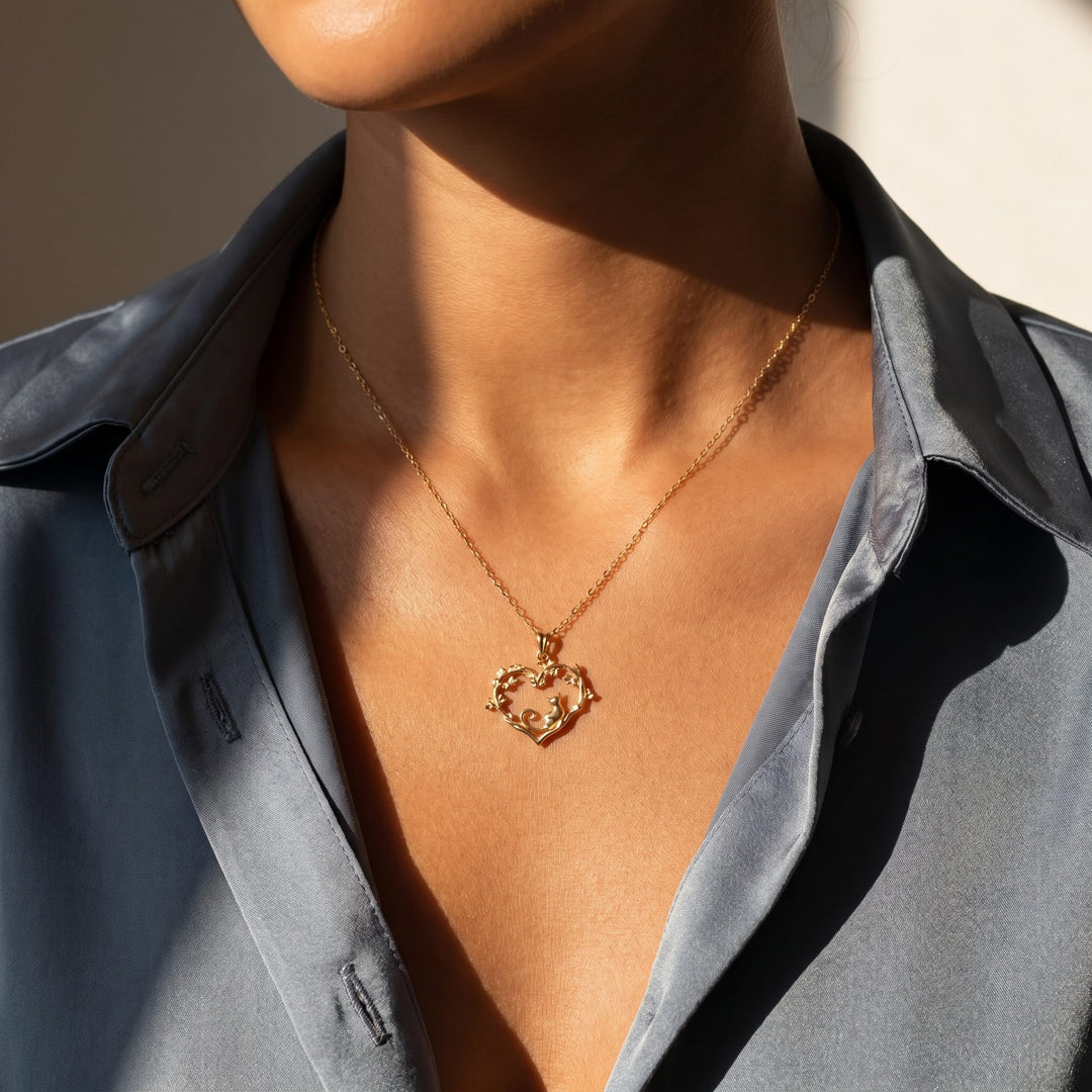 Heart & Whiskers Cat Necklace