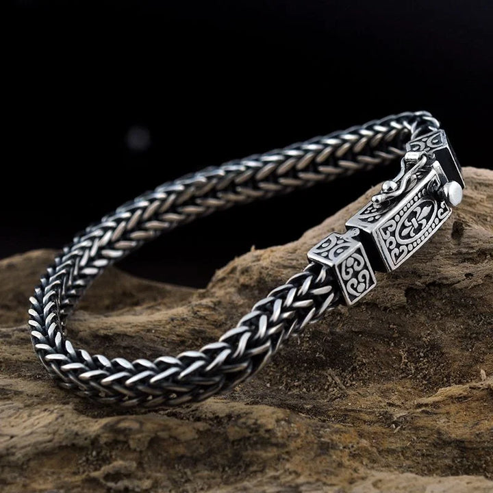 Silver men's vintage personality bracelet