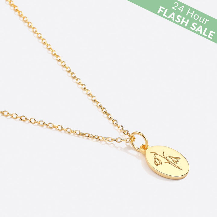 Gold Vermeil Tiny Birth Flower Necklace