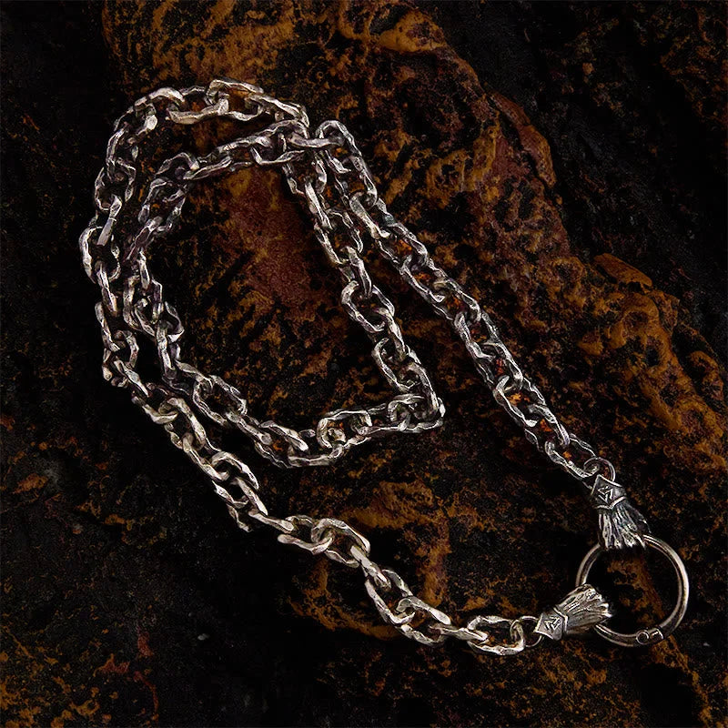 Handmade Viking Fist Silver Cable Bracelet / Necklace