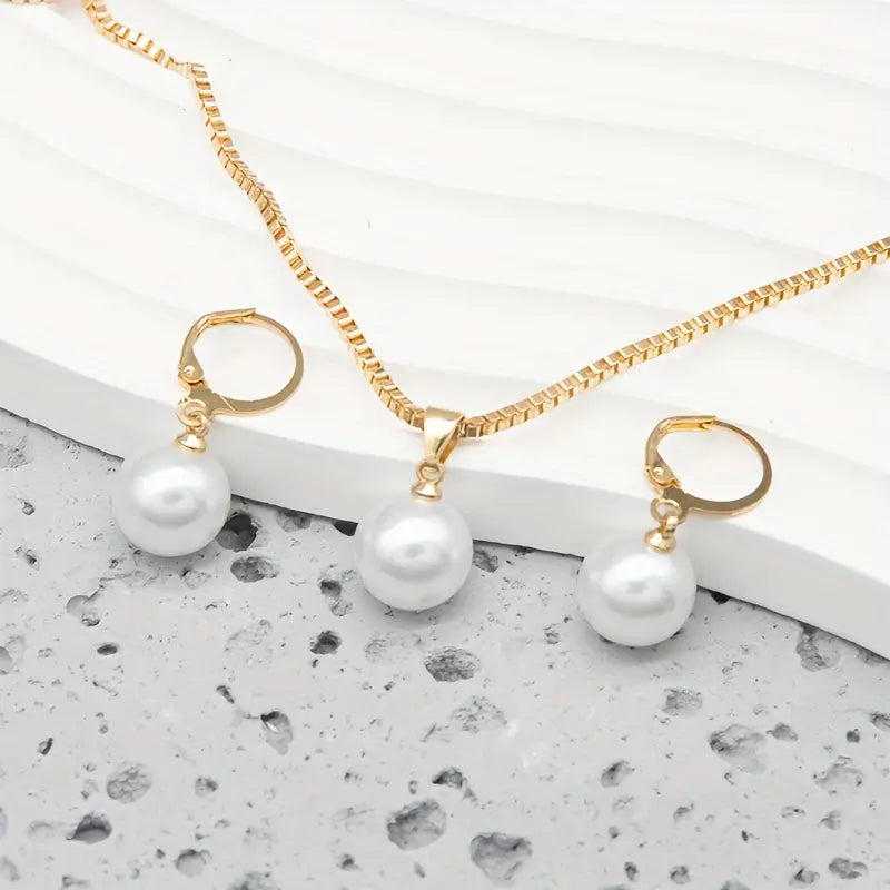 Pearl Jewelry Set Golden Grace | Gold