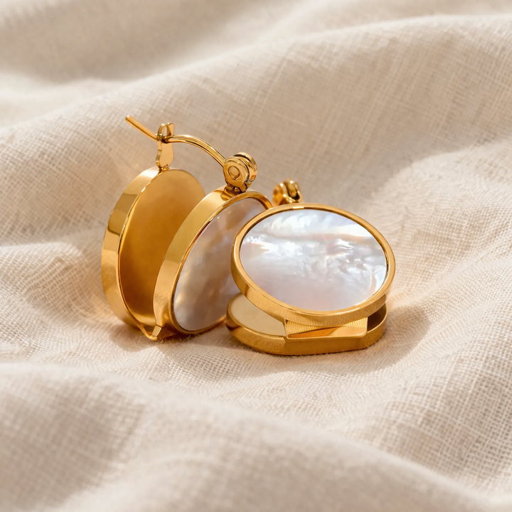 Ocean Treasures - Mother of Pearl Gold Earrings