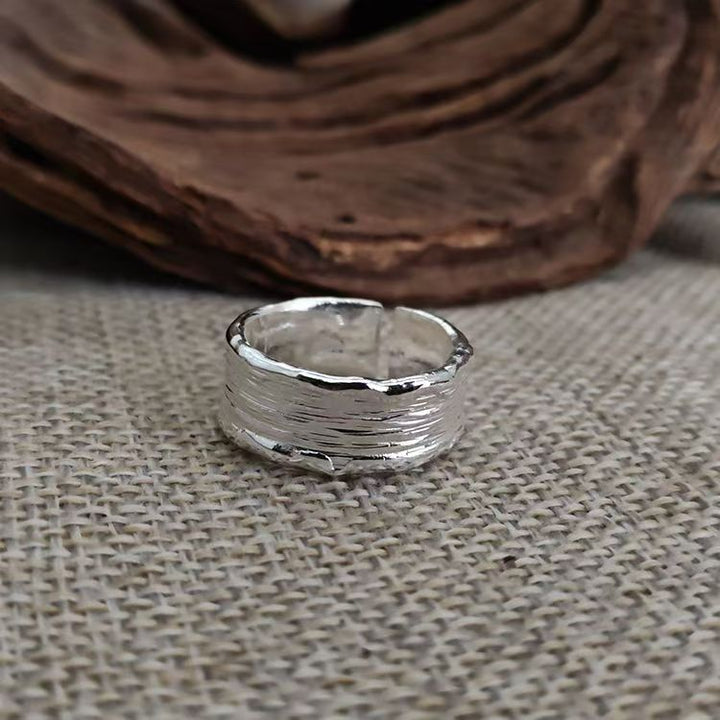 Soren | Hammered-Style Silver & Gold Band