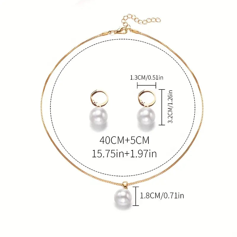 Pearl Jewelry Set Golden Grace | Gold