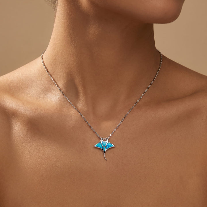 Seafoam Manta Necklace