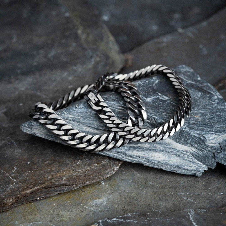 Thick Chain Dragon Weave Cuban Bracelet
