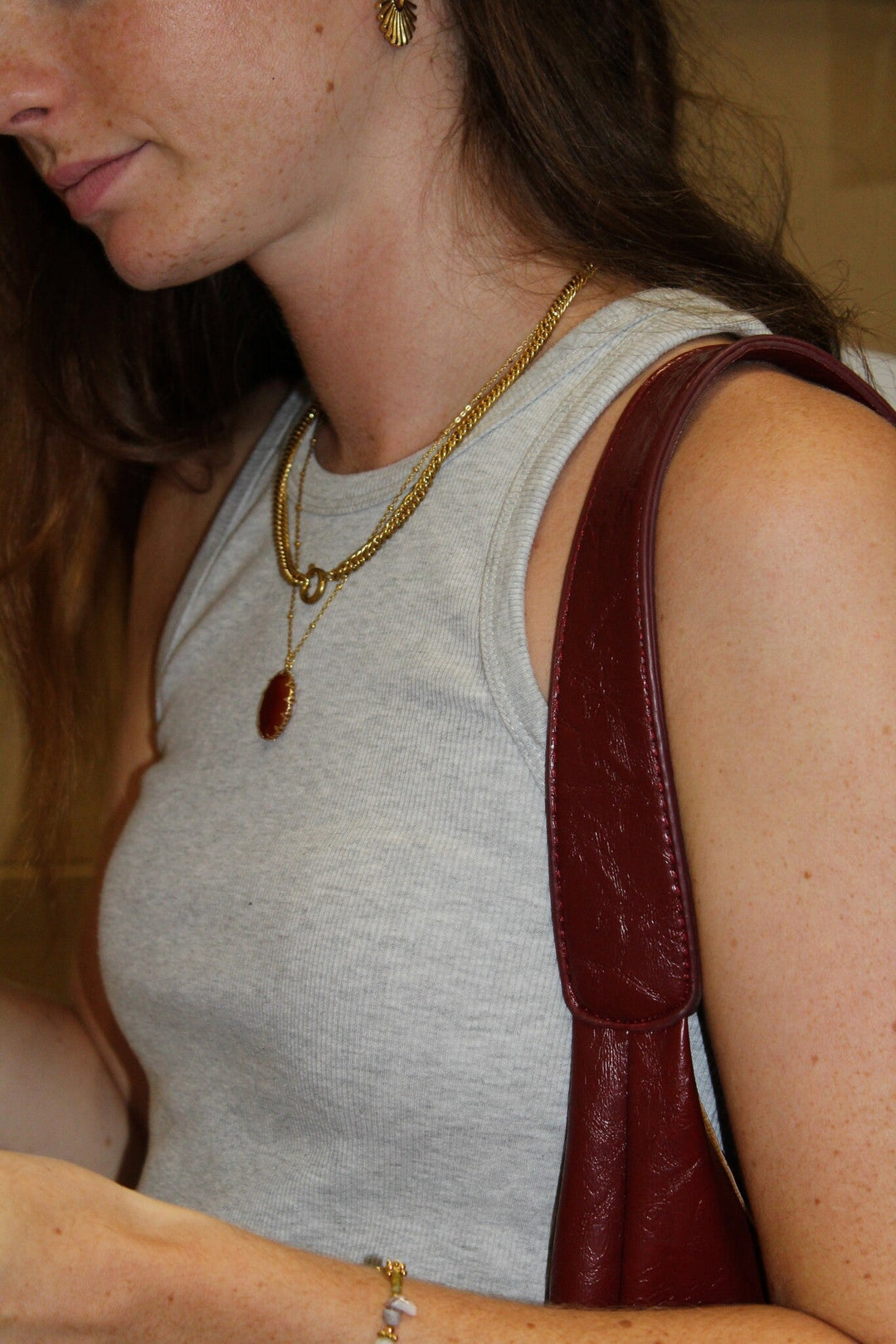 Darla - Necklace - Natural Stone - Stainless Steel