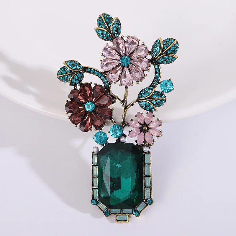 Emerald Garden Brooch