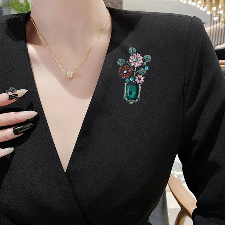 Emerald Garden Brooch