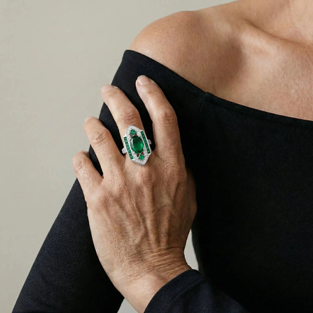 Emerald Heirloom Statement Ring