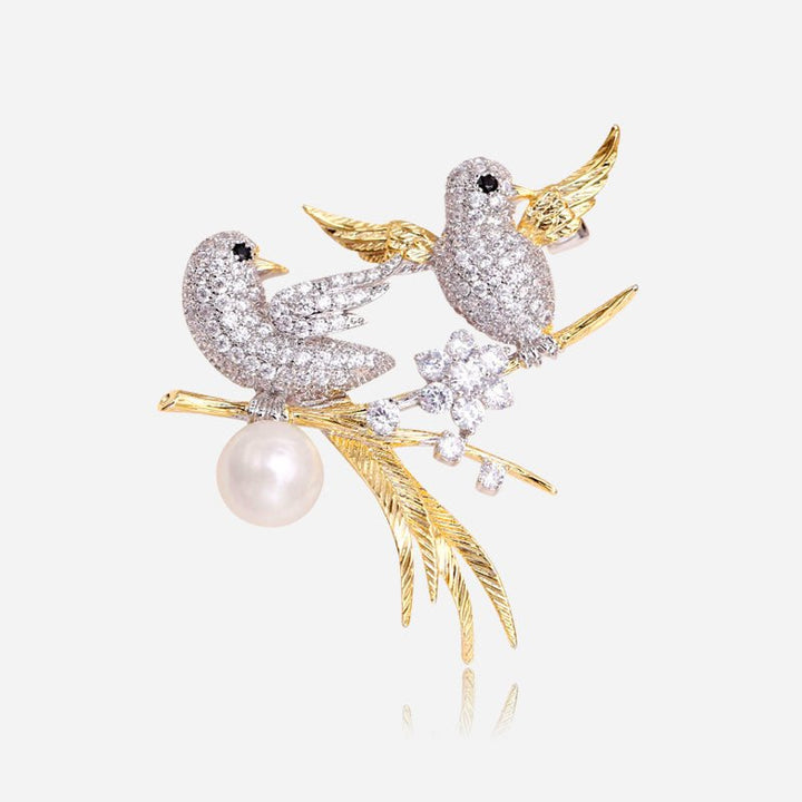 Enchanted Lovebirds Brooch