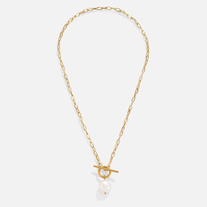 Elegant Gold Freshwater Pearl Necklace