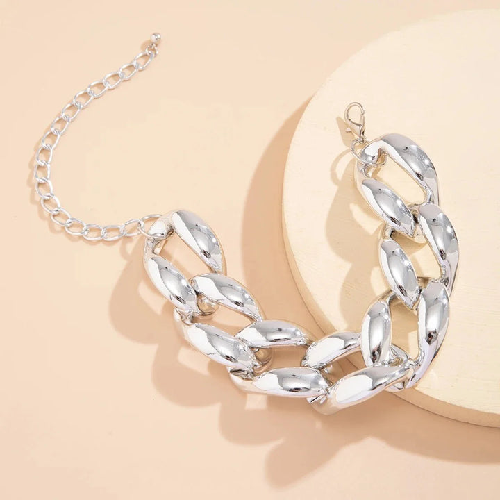 Exaggerated Chunky Cuban Link Choker Necklace