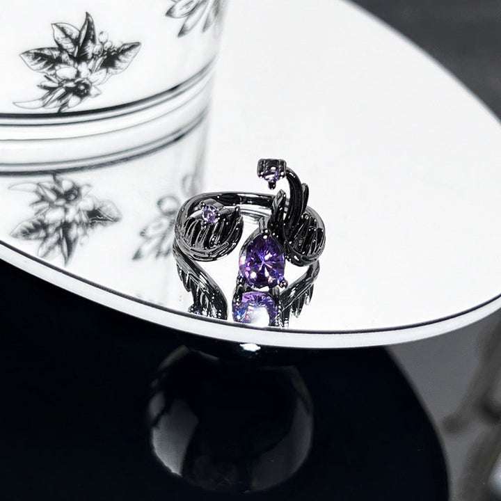 Enchanted Serpent Amethyst Ring