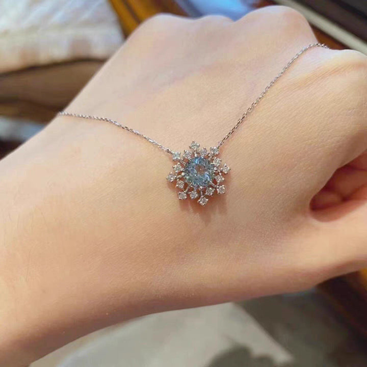 Frozen Bloom Crystal Necklace
